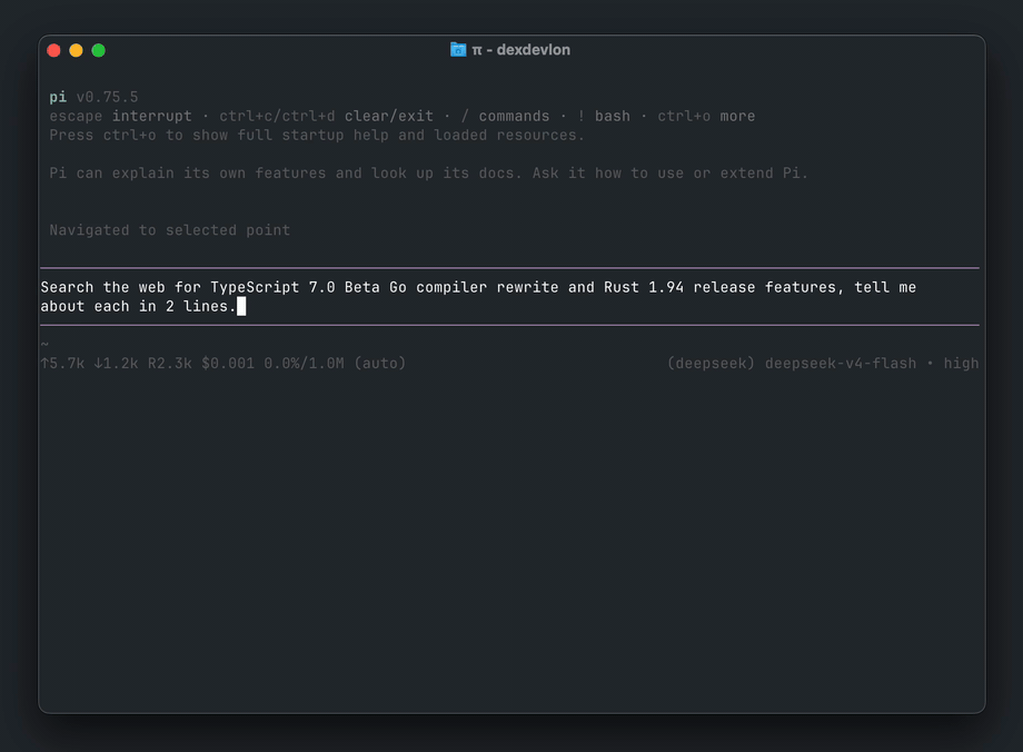 pi install npm:pi-deepseek-search